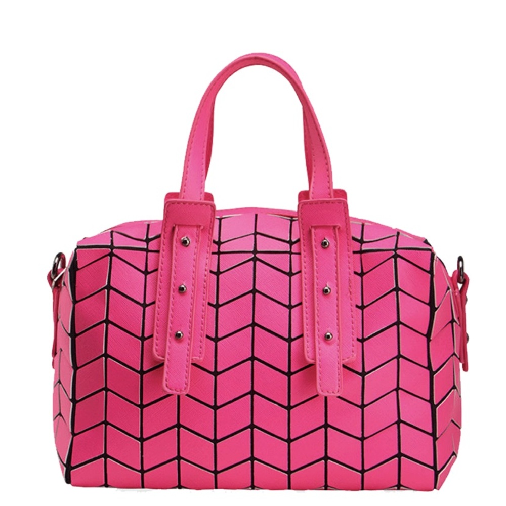 Patrizia Luca Geometric Duffle Hot Pink